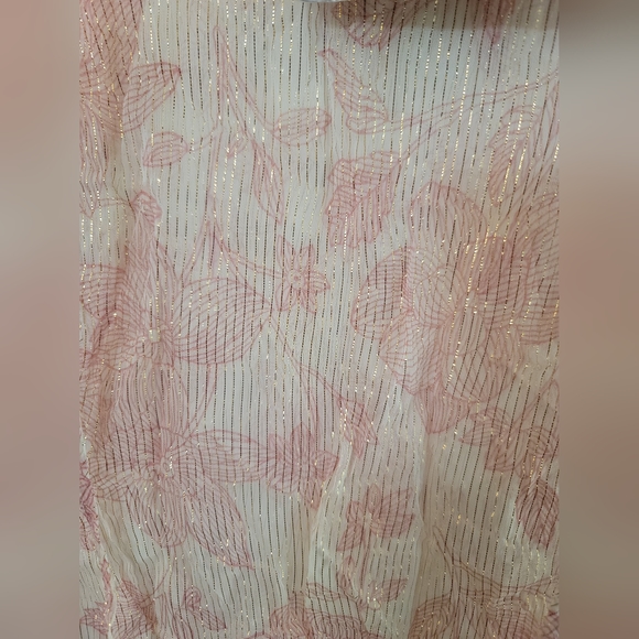 Gloria Vanderbilt Sheer Metallic Top Y2K - Picture 4 of 4